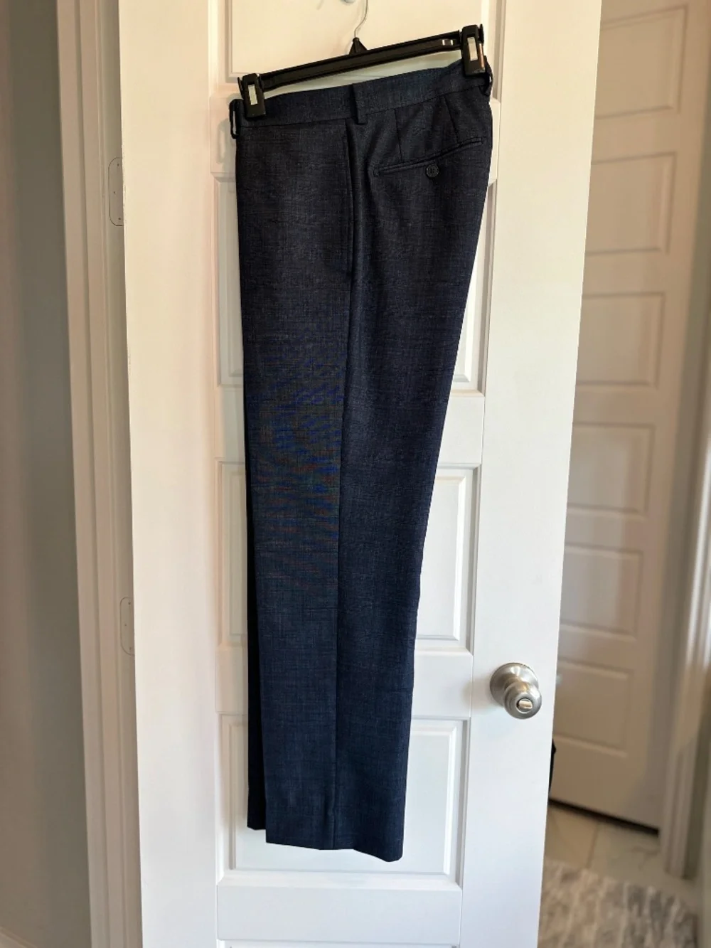 Calvin Klein 100% Wool Stretch Slim Suit – Blue Gray (Men’s Wearhouse)